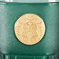 星巴克（STARBUCKS） 11128255 女神铭牌玻璃杯 400ml（单位：个）墨绿色