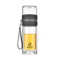 璞莉丝 PLS8063 双层玻璃杯  茶水分离杯290ml （单位：个) 颜色随机发