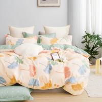 金丝莉（KINTHERI） JSL-XITE012 活性印花全棉四件套 100%全棉叶舞 被套：200×230cm+床单：230×250cm+枕套：48×74cm×2（单位：套）