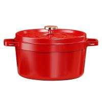 皖亭WT-GJ-013珐琅锅5L（单位：台）红色24cm