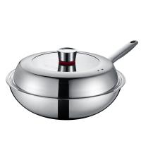 炊大皇（COOKER KING） TZ32CG 钛尊纯钛炒锅 锅具 32cm 不锈钢色（单位：个）
