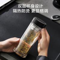 京东京造 YC23164 双层隔热玻璃水杯饮用水杯大容量杯子咖啡啤酒牛奶泡茶杯500ml （单位：个）