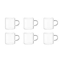 京东京造 YC23159 品茗杯饮用玻璃水杯高颜值杯子茶杯咖啡杯牛奶杯六只装100ml（单位：套）