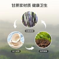 京东京造 一次性盘子碗餐盘餐具 食品级可降解甘蔗浆纸碗350ml*20只（单位：套）
