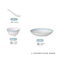 康巴赫（KOBACH） LPB-LYGC016 天青之彩餐具 16头（高脚碗*6个+8寸深盘*4个+勺子*6个）（单位：套）
