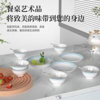 康巴赫（KOBACH） LPB-LYGC016 天青之彩餐具 16头（高脚碗*6个+8寸深盘*4个+勺子*6个）（单位：套）
