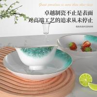 康巴赫（KOBACH） LPB-JFCGC025 金翡翠餐具 25头（4.5寸高脚碗*8个+8寸深盘*8个+勺子*8个+鱼盘*1个）（单位：套）