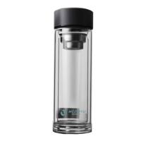 铭创知雨 PC-B2506 涵雨双层玻璃杯 300ml (单位: 个)颜色随机