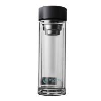 铭创知雨 PC-B2506 涵雨双层玻璃杯 300ml (单位: 个)颜色随机