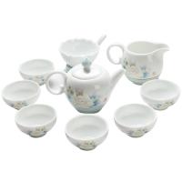 苏氏陶瓷（SUSHI CERAMICS）天香茶壶 陶瓷功夫茶具套装 9件套礼盒装（茶壶180ml+公道杯155ml+茶杯20ml*6个+茶漏组）（单位：盒）