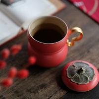 万仟堂 事事如意 陶瓷杯 茶杯 360mL 棕色（单位：个）
