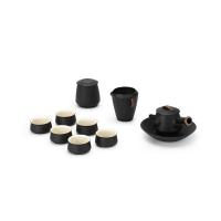 万仟堂 汉风候02 功夫茶具 1壶1承1海6杯1茶叶罐 10件套 黑色（单位：套）