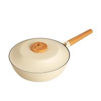 三禾（SANHO） LJ28T8 不粘深煎炒锅 28CM  (单位：个 )白色