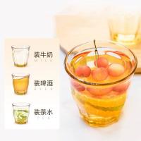 艾逸瑶选 CJ-21131 铂萃系列高硼硅玻璃餐具 5.5寸双耳碗*1 7寸盘*1 270ml九棱杯  （单位：套） 黄色