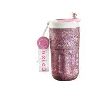 物生物（RELEA） JV012345-0410-FQ00 香奈数显钛杯 410ml 迷雾粉 (单位:个)