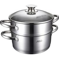 爱仕达（ASD） ZS22L1TG 不锈钢复底蒸锅 锅具 22cm 不锈钢色（单位：个）