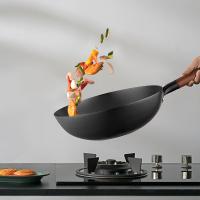 爱仕达（ASD） CF32Q4TG-YZ 精铁无涂层爆炒锅 锅具 32cm 黑色（单位：套）