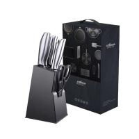 艾逸瑶选 CJ-21019 亚瑟肯刀具 七件套（骨刀+片刀+厨师刀+果皮刀+厨房剪+磨刀棒+刀座）（单位： 套）新老包装随机发货