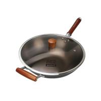 百斯克 BSK-GC250106 匠心铸铁炒锅 32cm (单位: 个) 带锅盖