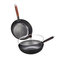 A-TIMES STB1007-2 戴维列夫锅具两件套 炒锅32cm 煎锅28cm 黑色 (单位:套)