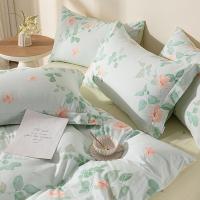 多喜爱（Dohia） 幸福棉语 床品套件 被套229*203cm*1+床单245*230cm*1+枕套74*48cm*2 四件套203*229cm 天蓝色（单位：套)