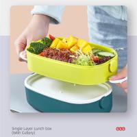 艾逸瑶选 CJ-21037 凯里尼亚双层塑料饭盒 1600ML（单位：个）包装随机