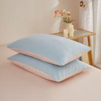 彼加曼 BGM-T2461 双拼彩棉纯风四件套 被套200*230cm+床单230*250cm+枕套48*74cm*2（单位：套）浅兰
