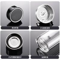 富光（FUGUANG）G2340-SH-400 铭彩双层玻璃杯 400ml（单位：只）颜色随机发货