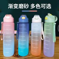 贝格帝 磨砂渐变弹盖水杯 BGD-B7708 1000ml (单位:个) 多色随机发货