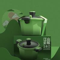 都市太太（DStt） JSYQWYG 江山云起·时尚棱角微压锅八角汤锅 26cm 5L(单位：个) 绿色