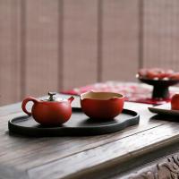 万仟堂 事事如意·现代·成套 茶具套装  1盖碗1承1海3杯（单位：套）朱漆釉