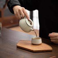 苏氏陶瓷（SUSHI CERAMICS） 豆黄汝窑 石瓢壶车载旅行茶具 石瓢壶200ml/方圆杯70ml/干泡盘/旅行包(单位：套)