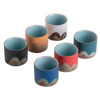 苏氏陶瓷（SUSHI CERAMICS）J0925 千里江山六色杯 容量60ml 宽5.3cm*高4.4cm 6个/套（单位：套）