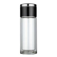 百斯克 BSK-BB210140 臻享温显茶水分离双层玻璃杯 300ml （单位：个）