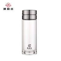 璞莉丝 PLS5252 茶水分离双层玻璃杯 385ml （单位：个) 颜色随机