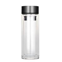 百斯克 BSK-BB832540 典雅茶水分离双层玻璃杯 300ml （单位：个）