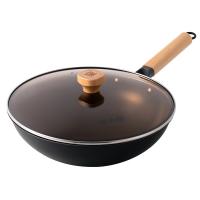 炊大皇（COOKER KING） TC32CG 铁瓷炒锅 锅具 32cm 黑色（单位：个）