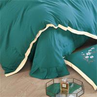 奥特佳（ORTEGA） JF010229 金麦王绣花四件套 被套200*230cm 床单240*240cm 枕套45*70cm*2 (单位: 套)绿色