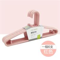 茶花（CHAHUA） 0701 衣架 6支装 粉色/绿色/灰色（单位：组）