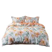 奥特佳（ORTEGA） 001-020173 浅夏纯棉四件套 被套:200*230cm 床单:250*250cm 枕套:48*74cm*2 (单位: 套)花朵暖色调