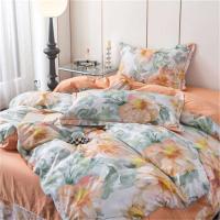 奥特佳（ORTEGA） 001-020173 浅夏纯棉四件套 被套:200*230cm 床单:250*250cm 枕套:48*74cm*2 (单位: 套)花朵暖色调