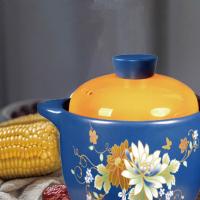 艾逸瑶选 CJ-21103 似锦锂辉石陶瓷煲 4.6L 蓝黄色 产品包装随机 (单位:个)