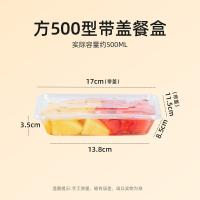 特美居 TMJ-865一次性长方500型带盖打包餐盒300套装（单位：箱）透明