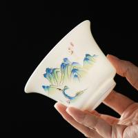 璞莉丝 PLS047 只此青绿白瓷功夫茶具套装 10件套 盖碗190ml*1 公道杯200ml*1 茶滤组高度5cm*1 品茗杯45ml*6 礼盒38*12*25cm*1（单位：套)