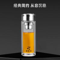 璞莉丝 PLS8051 铂晶系列双层玻璃杯 320ml （单位：个)不锈钢本色