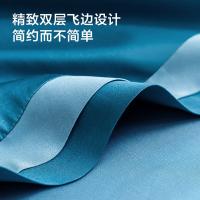 京东京造 100支长绒棉轻奢床单款植素超柔贡缎 床上四件套 被套:220x240cm 床单:270x245cm 枕套:48x74cm*2  （单位：套）月影蓝