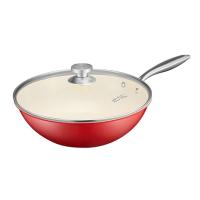 炊大皇（COOKER KING） DY62413 喜炊玉瓷炒锅 锅具 32cm  红色（单位：个）