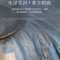 富安娜（fuanna） 床单款-南屏蓝 适用1.8米床 被套230*229cm 床上四件套 （单位：套）