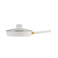 德世朗 银月麦饭石 不粘平底煎锅 锅具 26cm 白色（单位：个）