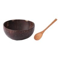 拜杰（BAIJIE）天然椰子壳碗套装 酸奶碗甜品水果沙拉家用早餐燕麦片用碗套装（碗*1+木勺*1） 容量500ml（单位：套）